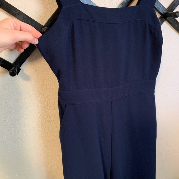 Madewell Apron Bow-Back Navy Jumpsuit - Picture 6 of 8